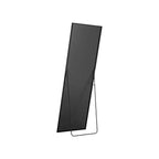 Miroir pleine longueur encadré 63 en métal noir, sur pied et mural