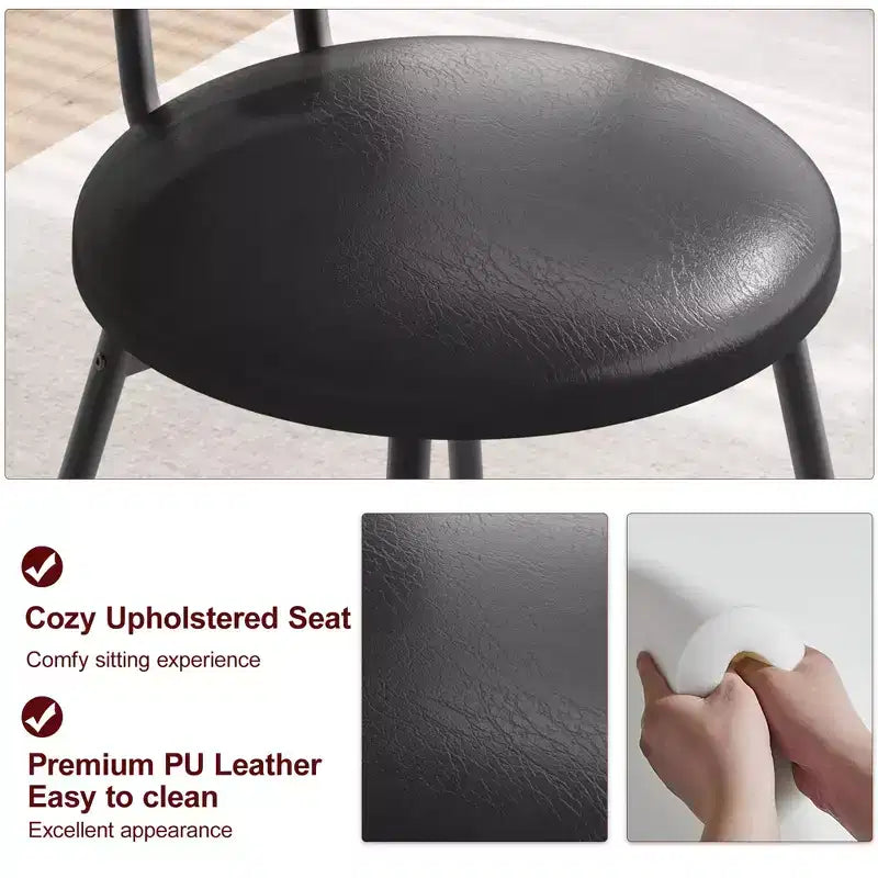 Chaises de salle à manger tapissées avec dossier en cannage, Chaises de cuisine modernes avec pieds en métal, Siège souple ergonomique pour salle à manger
