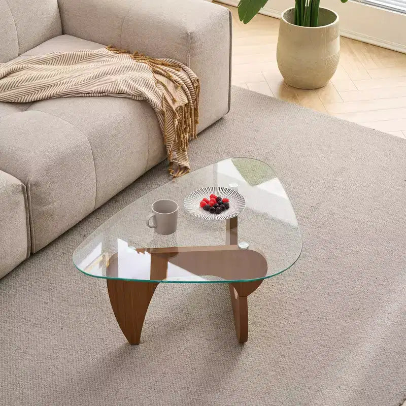 Table basse de salon rustique moderne, table basse en bois marron pour le salon