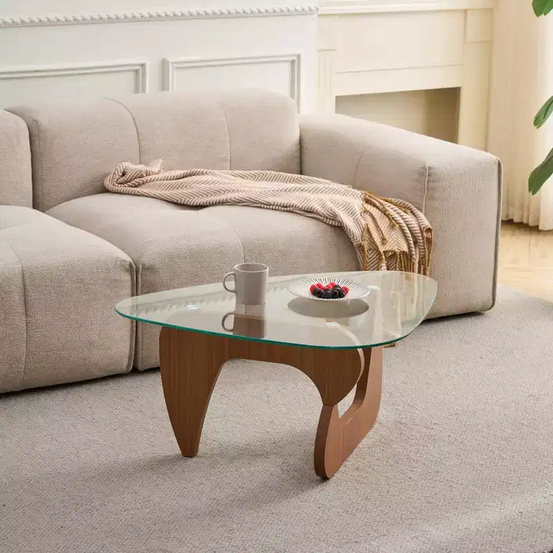 Table basse de salon rustique moderne, table basse en bois marron pour le salon