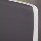 Table de salle à manger rétro Torrance avec sièges de chaise rembourrés et dossiers hauts Blanc/Fini chrome/Gris