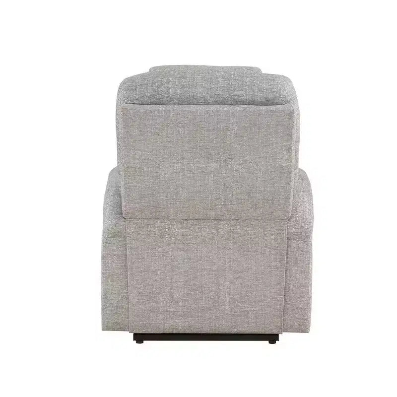 Canapé inclinable électrique Evander en chenille gris clair