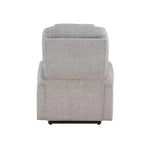 Canapé inclinable électrique Evander en chenille gris clair