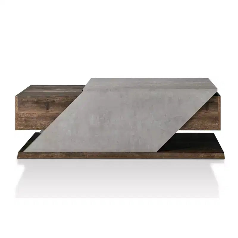 HOMES: Inside + Out Antero Lift Top Coffee Table Reclaimed Oak: Industrial Style, Storage Compartment, MDF