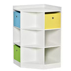 Meuble de rangement d'angle autonome pour enfants en bois, avec tiroirs, pour jouets, vêtements, livres, commode, bibliothèque, étagère de présentation, armoire de chambre à coucher avec quincaillerie anti-basculement