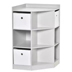 Meuble de rangement d'angle autonome pour enfants en bois, avec tiroirs, pour jouets, vêtements, livres, commode, bibliothèque, étagère de présentation, armoire de chambre à coucher avec quincaillerie anti-basculement