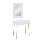 Consoles contemporaines en bois avec miroir