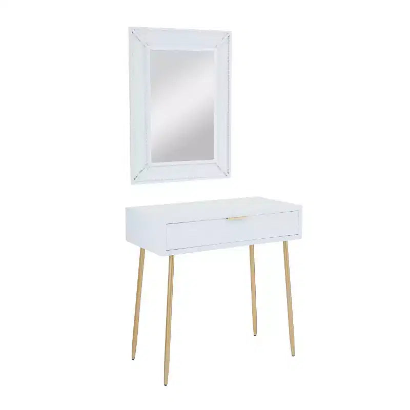 Consoles contemporaines en bois avec miroir