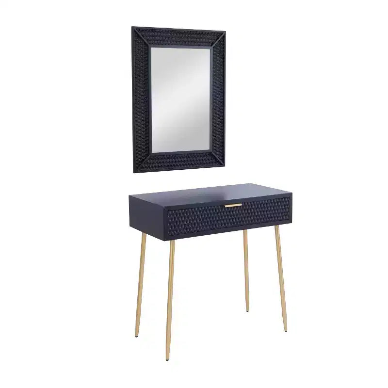 Consoles contemporaines en bois avec miroir