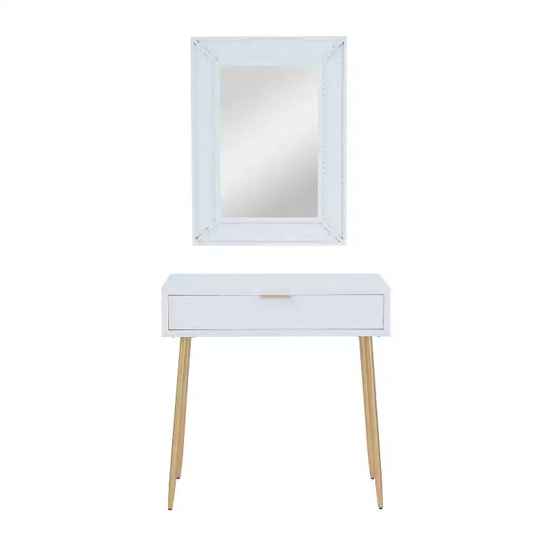 Consoles contemporaines en bois avec miroir